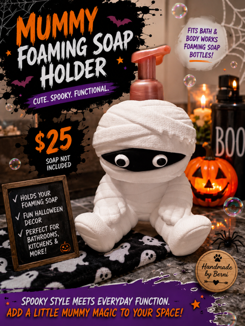 Mummy foaming soap holder