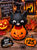 Black Cat & Pumpkin Foaming Soap Holder 🐱🎃