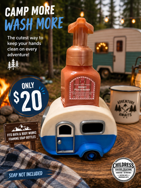 Vintage Camper Bath & Body Foaming Soap Holder